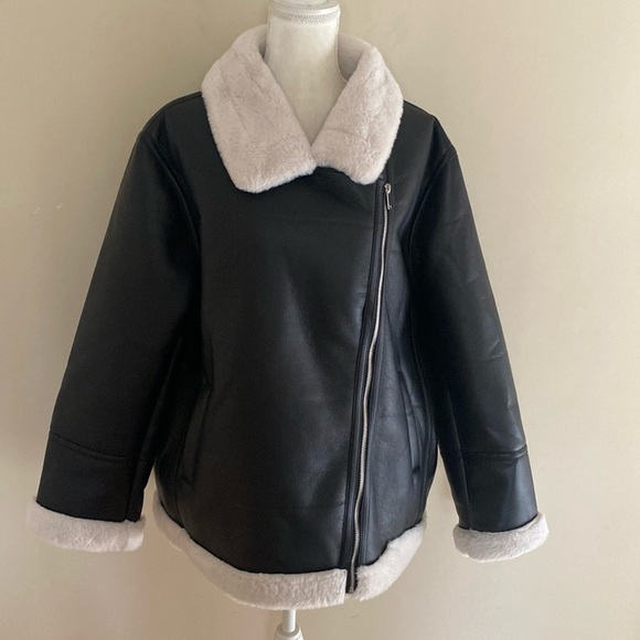 Joie Jackets & Blazers - Joie Faux Leather Aviator Jacket